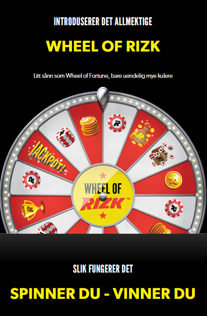 Wheel of Rizk er den populære nyvinningen til Rizk Casino